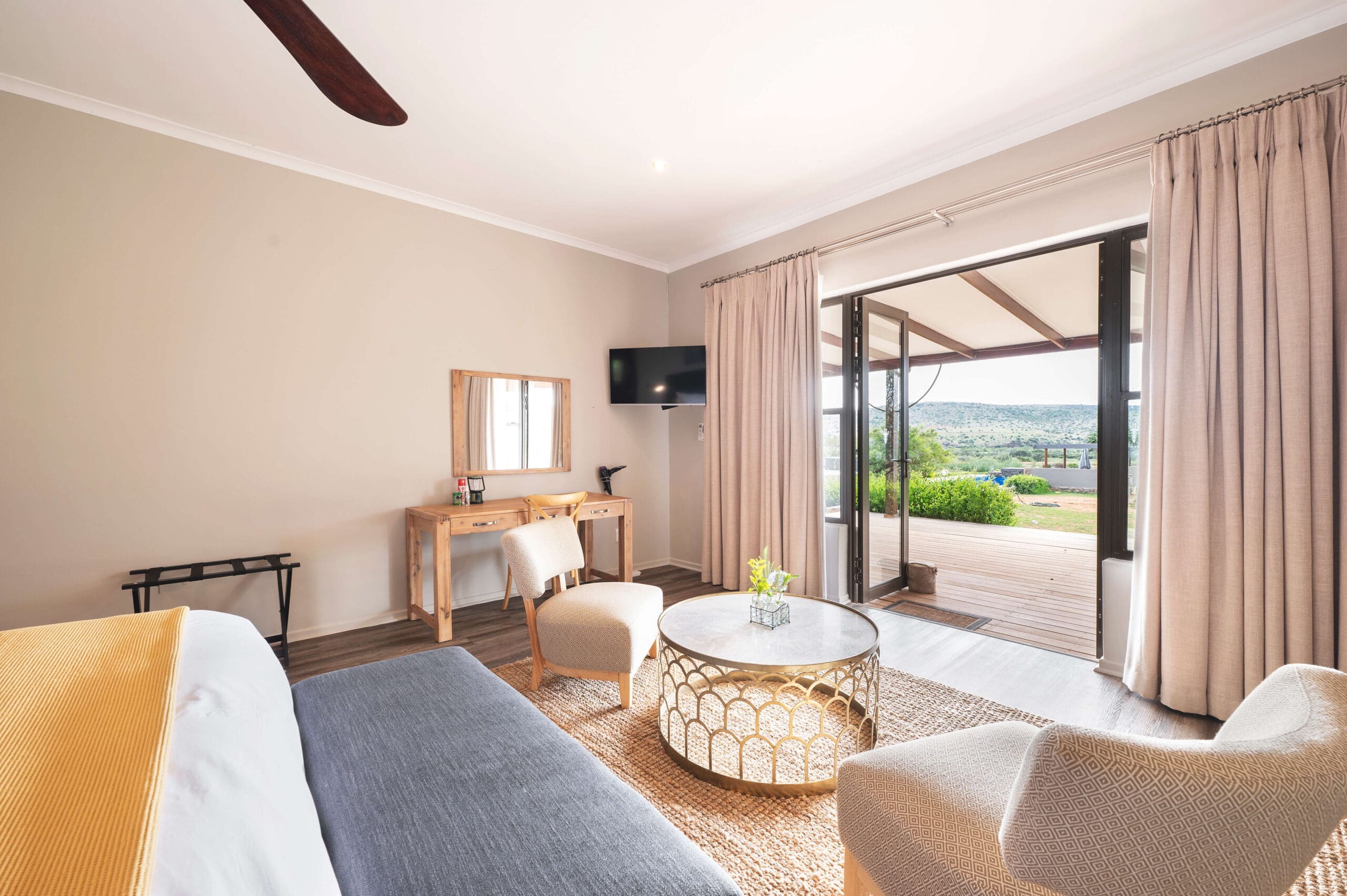 Inviting haven: Relaxing guest room with a private balcony at Ubuninzi.